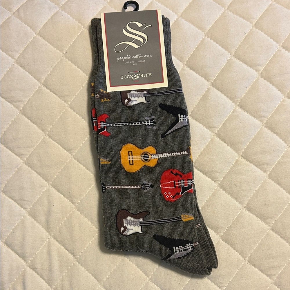 Socksmith Men's Guitar Pattern Socks - Multicolor